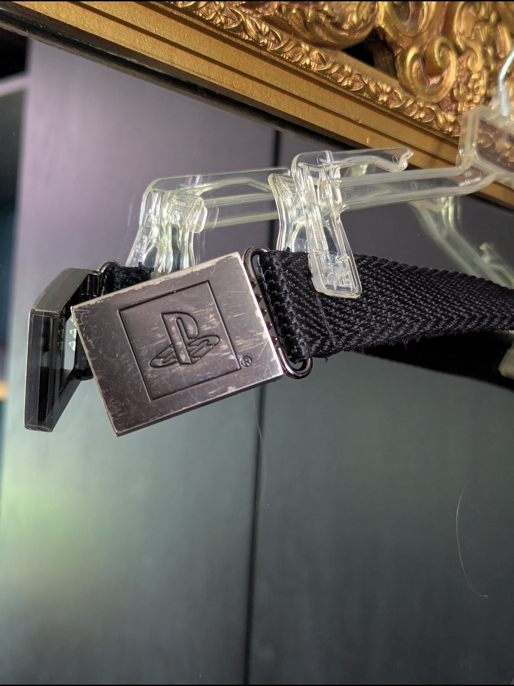 Impossible To Find Sony Playstation 2 Black Webbing Belt with Logo Buckle